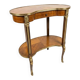 Kidney-shaped bedside table in Louis XV style with marquetry.