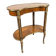 Kidney-shaped bedside table in Louis XV style with marquetry.