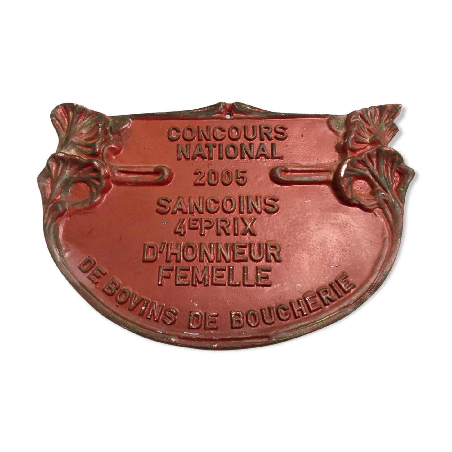 Plate competition agricultural sancoins 2005,4th prize of honor female