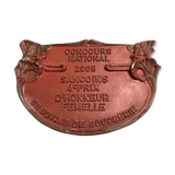 Plate competition agricultural sancoins 2005,4th prize of honor female