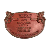 Plaque concours agricole sancoins 2005 4 ieme prix d’honneur femelle