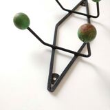 Portemanteau losange boules bois
