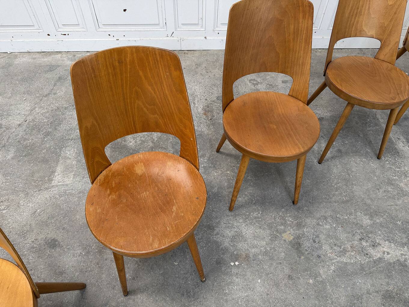 Suite de 6 chaises Baumann en hêtre