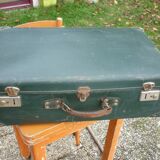 Green cardboard suitcase
