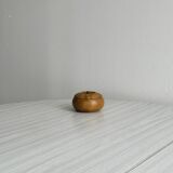 Small round wooden empty pocket box