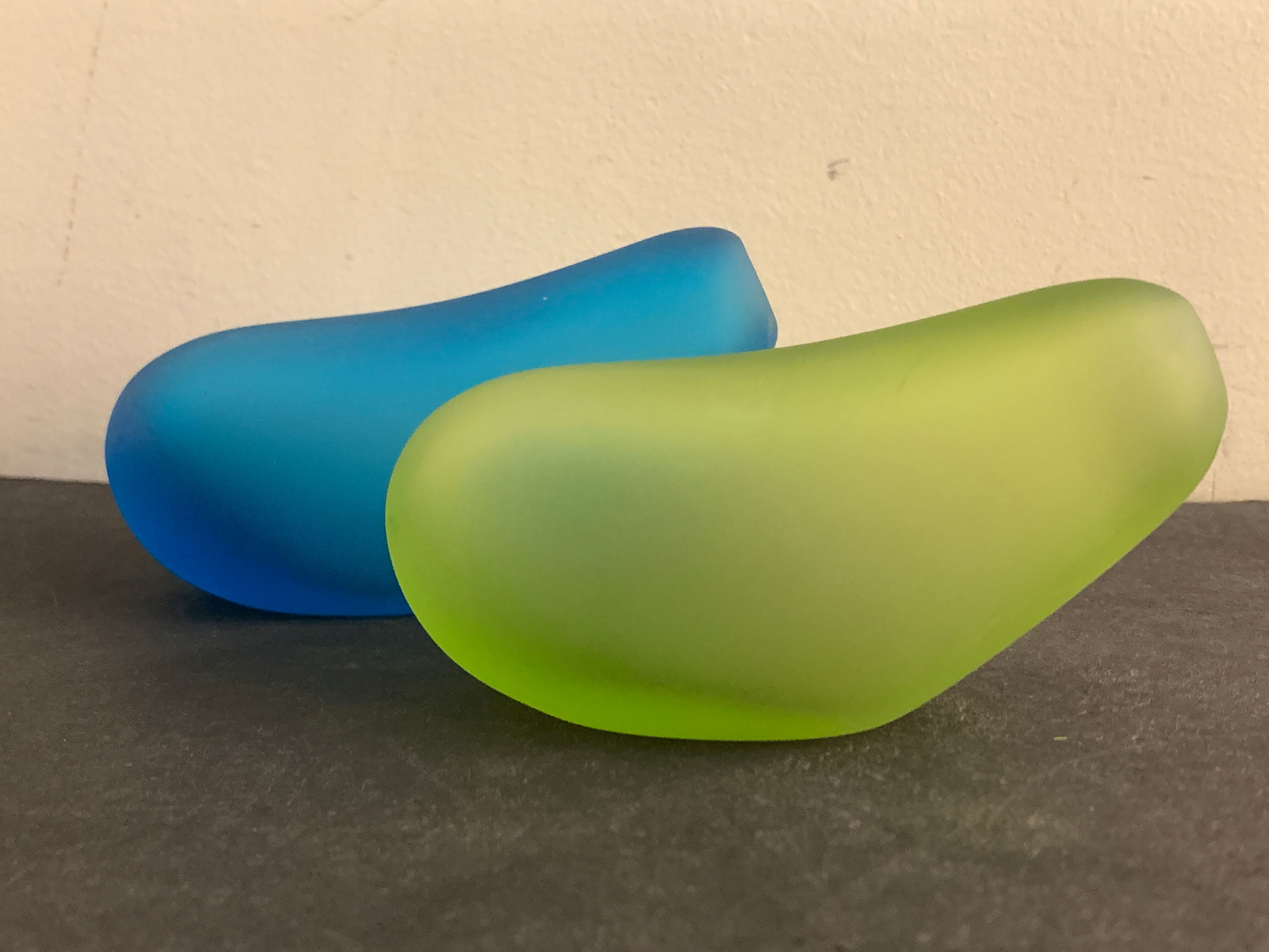 Green vase design Daum by Philippe Starck, strangeness model, 1988