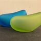 Green vase design Daum by Philippe Starck, strangeness model, 1988