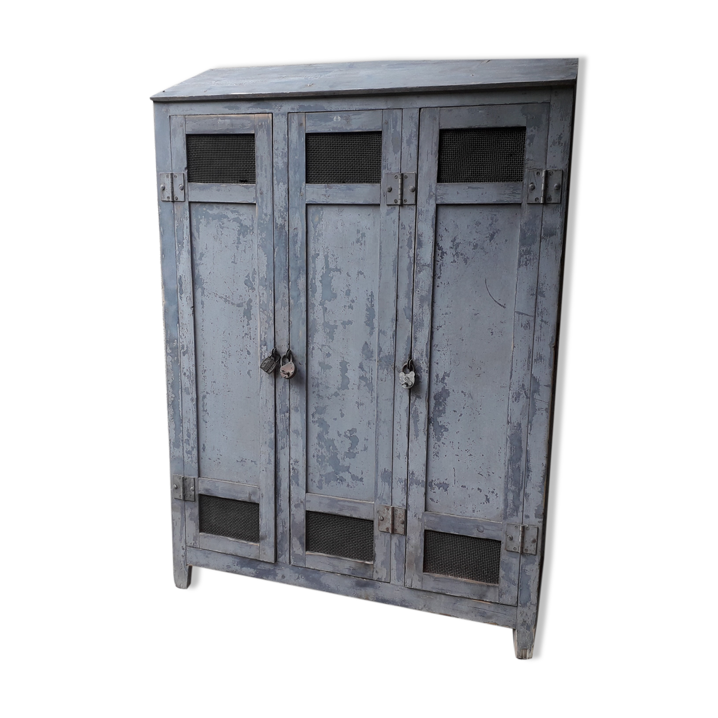 Patinated industrial wardrobe