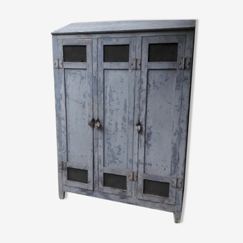 Patinated industrial wardrobe