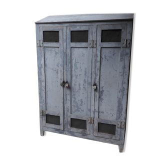 Patinated industrial wardrobe