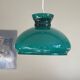 Dark green opaline glass pendant light