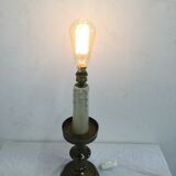 Old lamp with brass foot