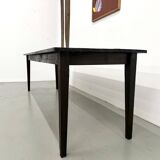 Large 1950s Farm Table in Burnt Wood (Shou Sugi Ban) – L245 cm