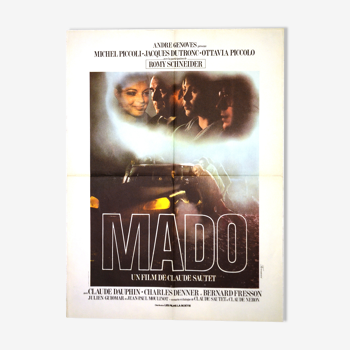 Affiche originale cinéma "Mado" de 1976 Romy Schneider, Piccoli, Dutronc...