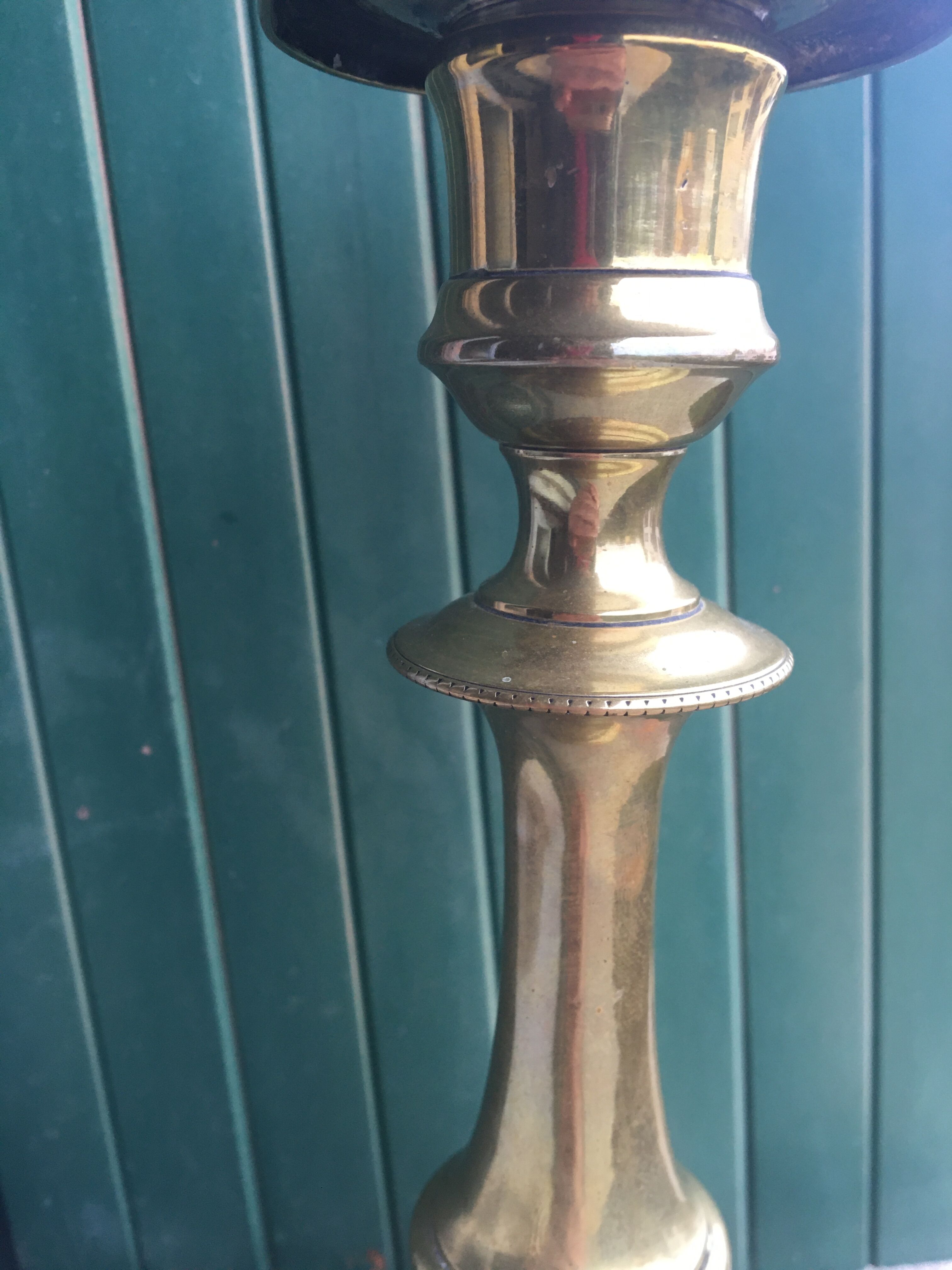 Pair of brass candlesticks