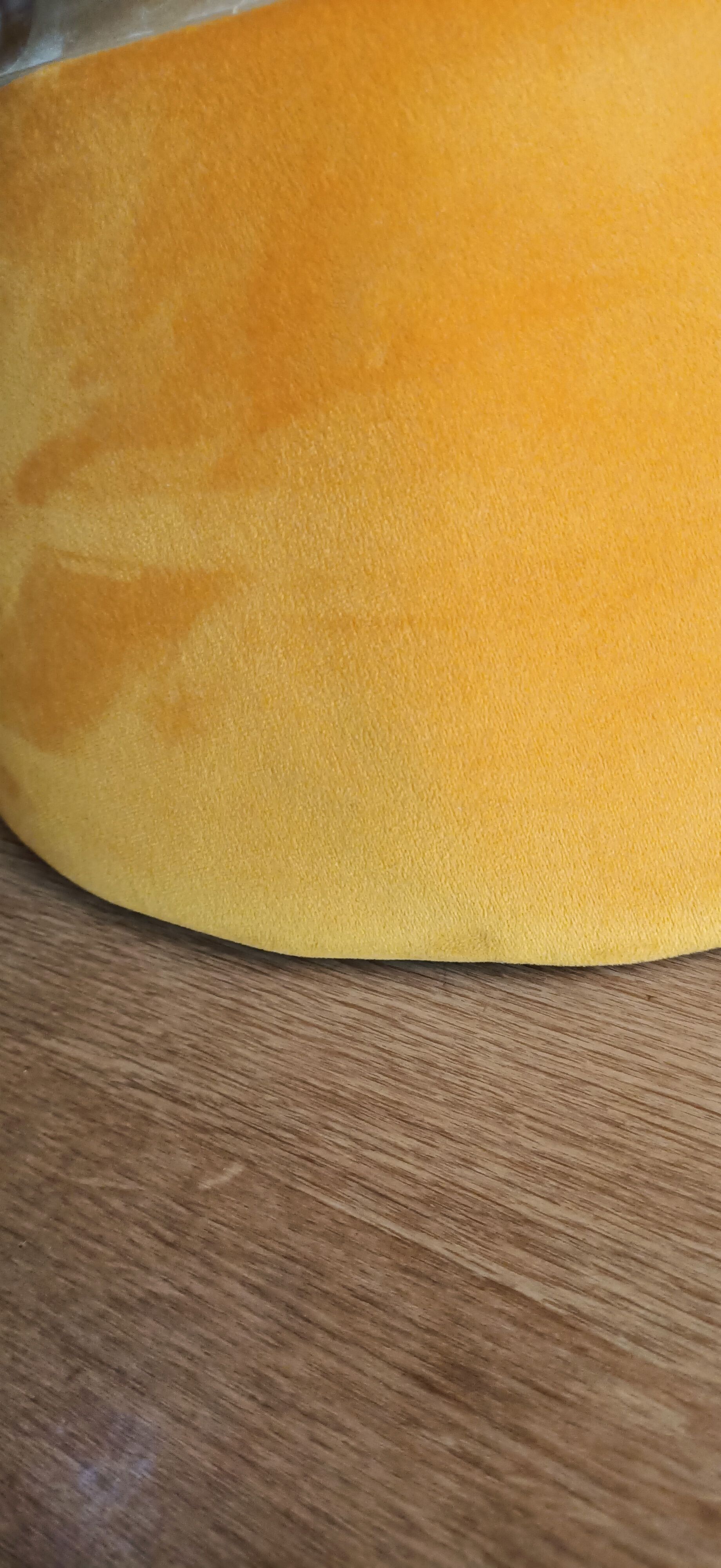 Duo poufs orange velours