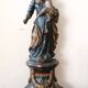 Ancient polychrome wooden sculpture representing the Virgin and Child, from