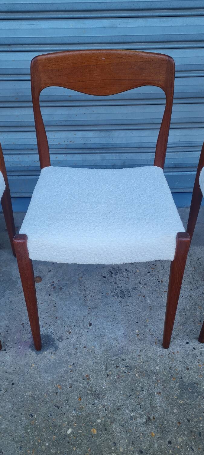 Set of 4 Scandinavian teak chairs