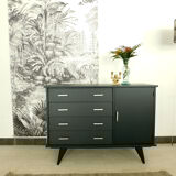 Dark green vintage chest of drawer