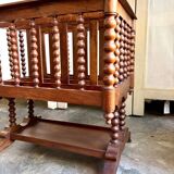 Magazine rack, turned mahogany sheet music