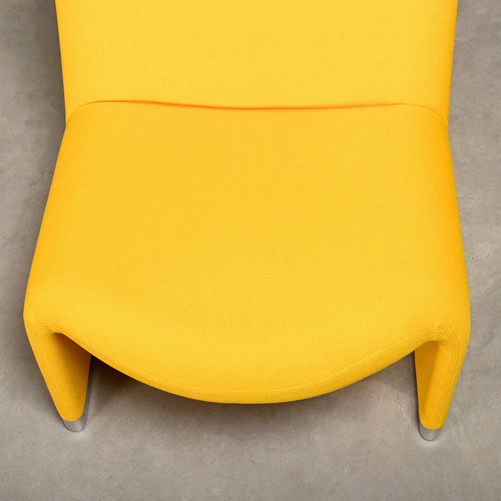 Giancarlo Piretti Alky Lounge Chair in Yellow Fabric for Anonima Castelli