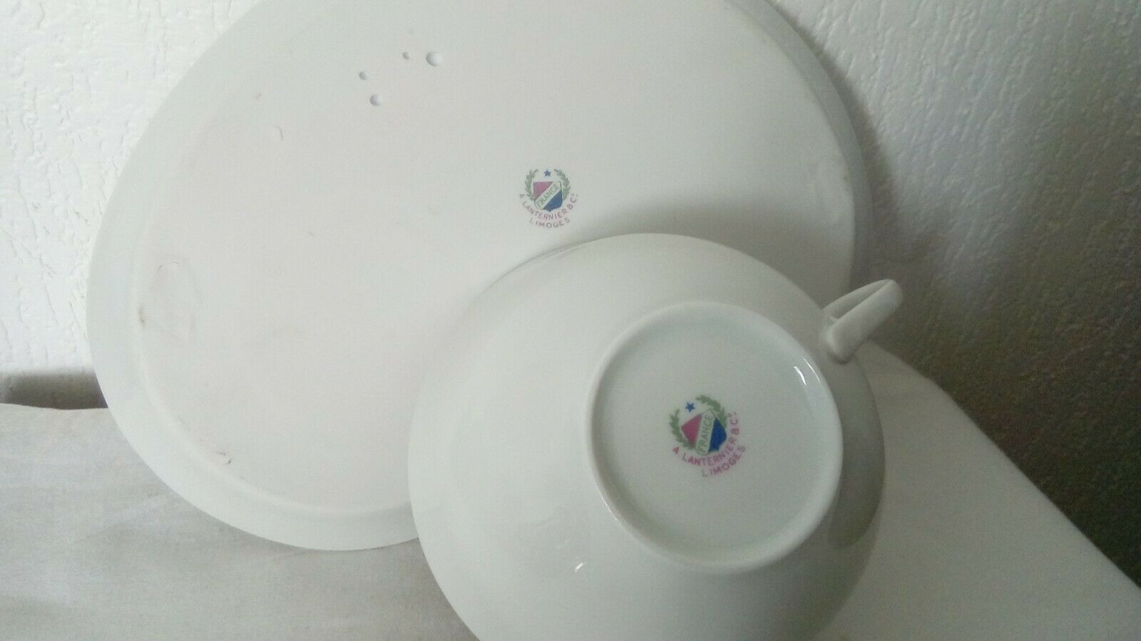 Lunch in limoges porcelain floral decoration a.lanternier & cie