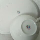 Lunch in limoges porcelain floral decoration a.lanternier & cie