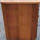 Vintage chest of drawers in golden oak from the 50s with 3 drawers and spindle-legged shelf