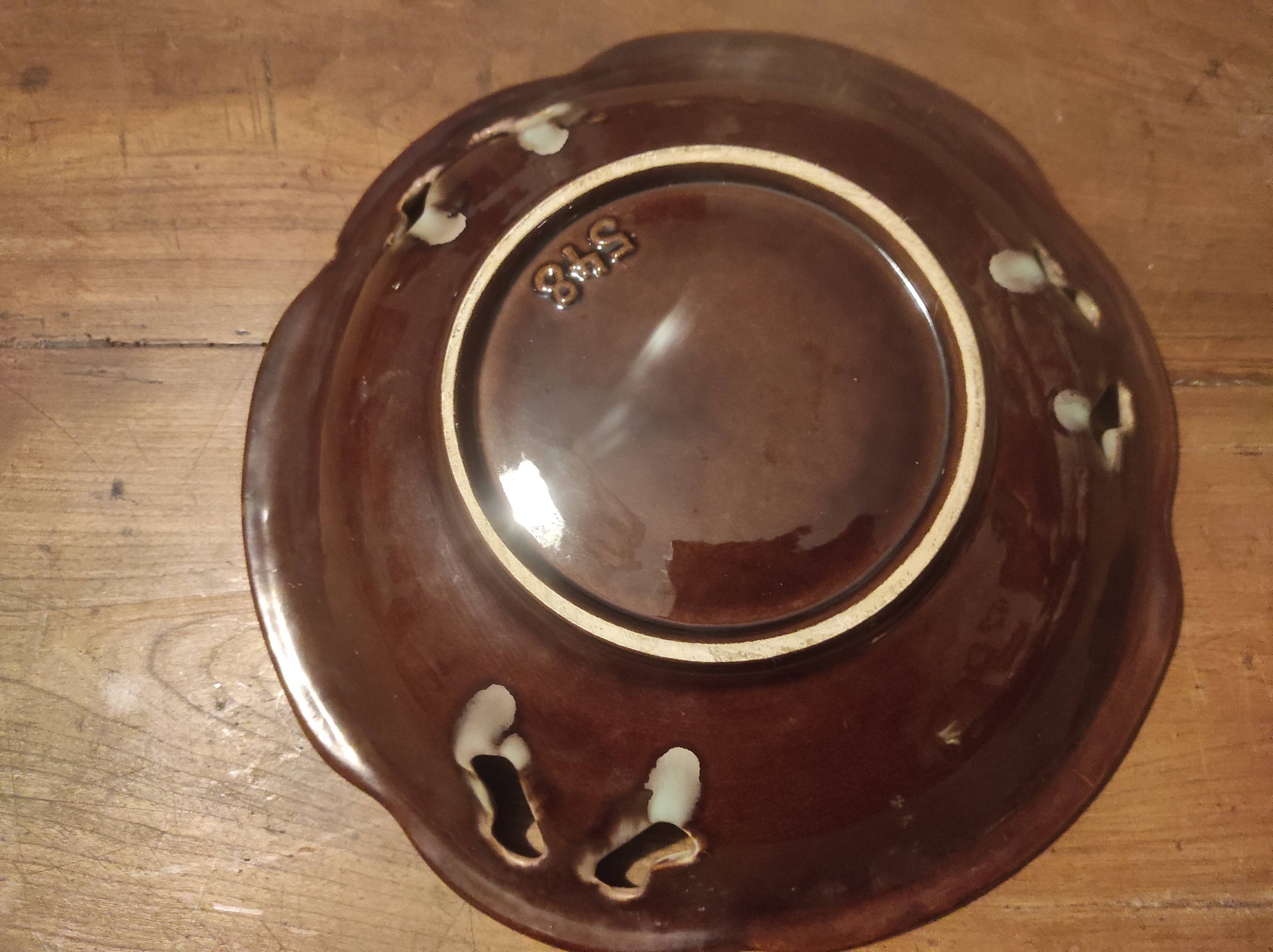 Plat céramique années 50-60