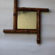 Square bamboo mirror 38x38cm