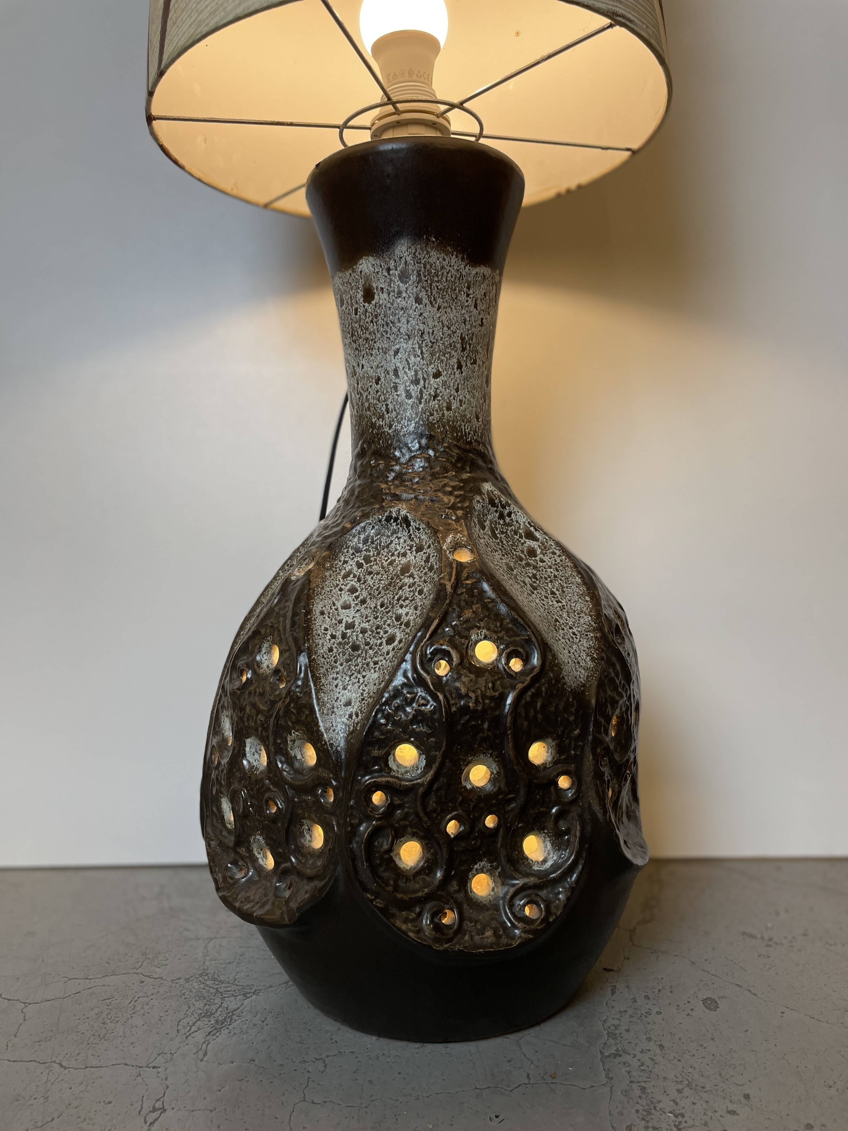 German Ceramic Floor Lamp from 1970'