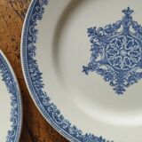6 dessert plates ironstone J. Vieillard Bordeaux "Garland"
