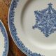 6 dessert plates ironstone J. Vieillard Bordeaux "Garland"