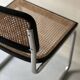 Chaise design vintage Cesca modèle B32 chromée & cannage par Marcel Breuer