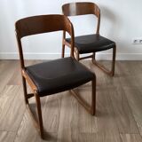 Pair of Baumann Sleigh chairs
