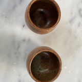 Set of 3 vintage stoneware shells