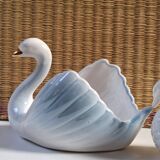 Vintage ceramic swans 80s