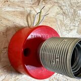 60s 70s discus wall lamp Teka Orange Space Age design aluminum metal