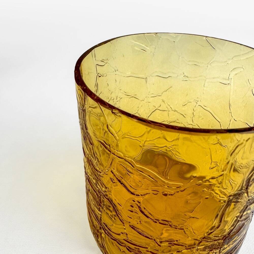 70s Blown Amber Whiskey Glasses