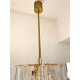 Contemporary Glass "Sella" Chandelier With Gold 24k Metal Fram