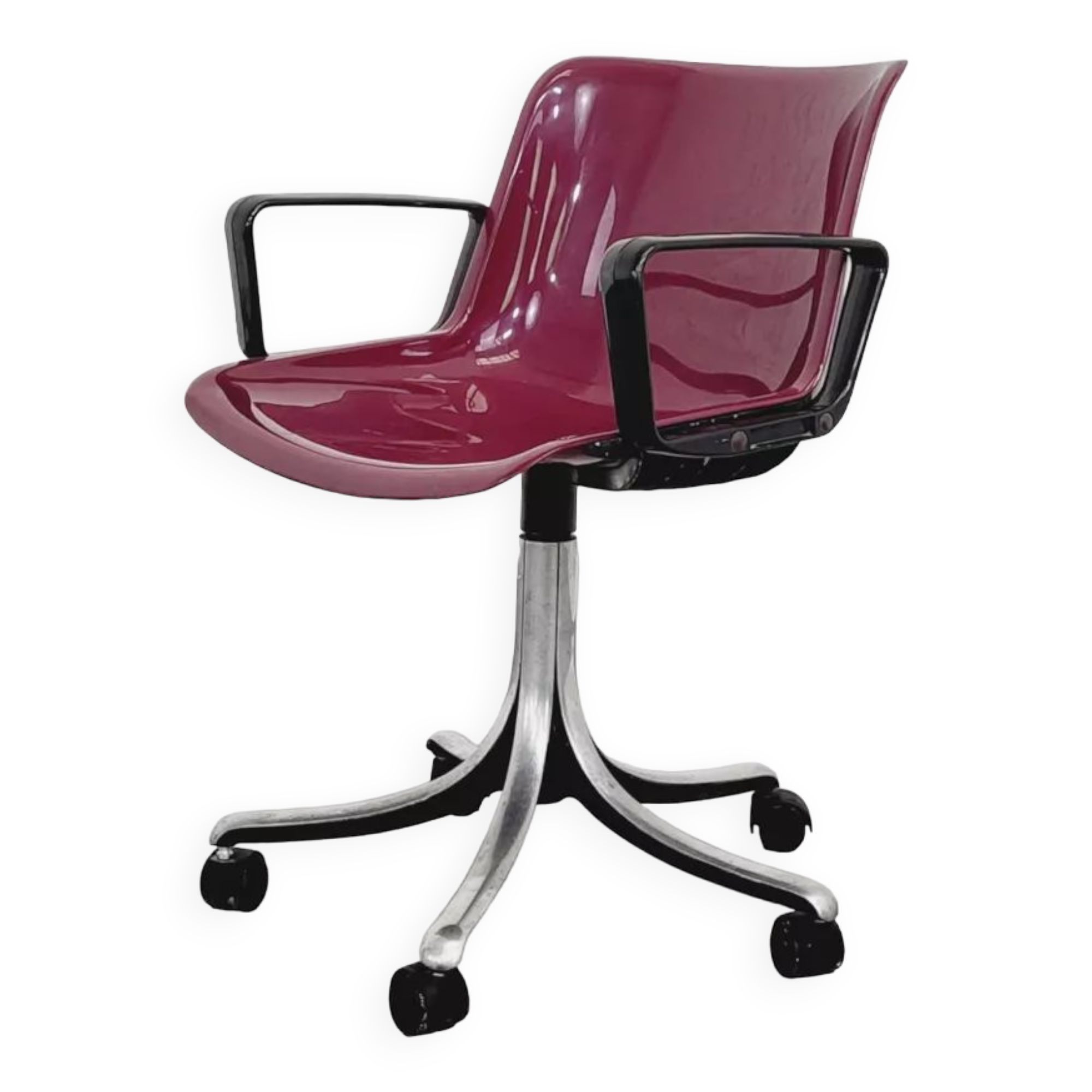 Vintage designer office armchair by Osvaldo Borsani for Tecno, Modus model