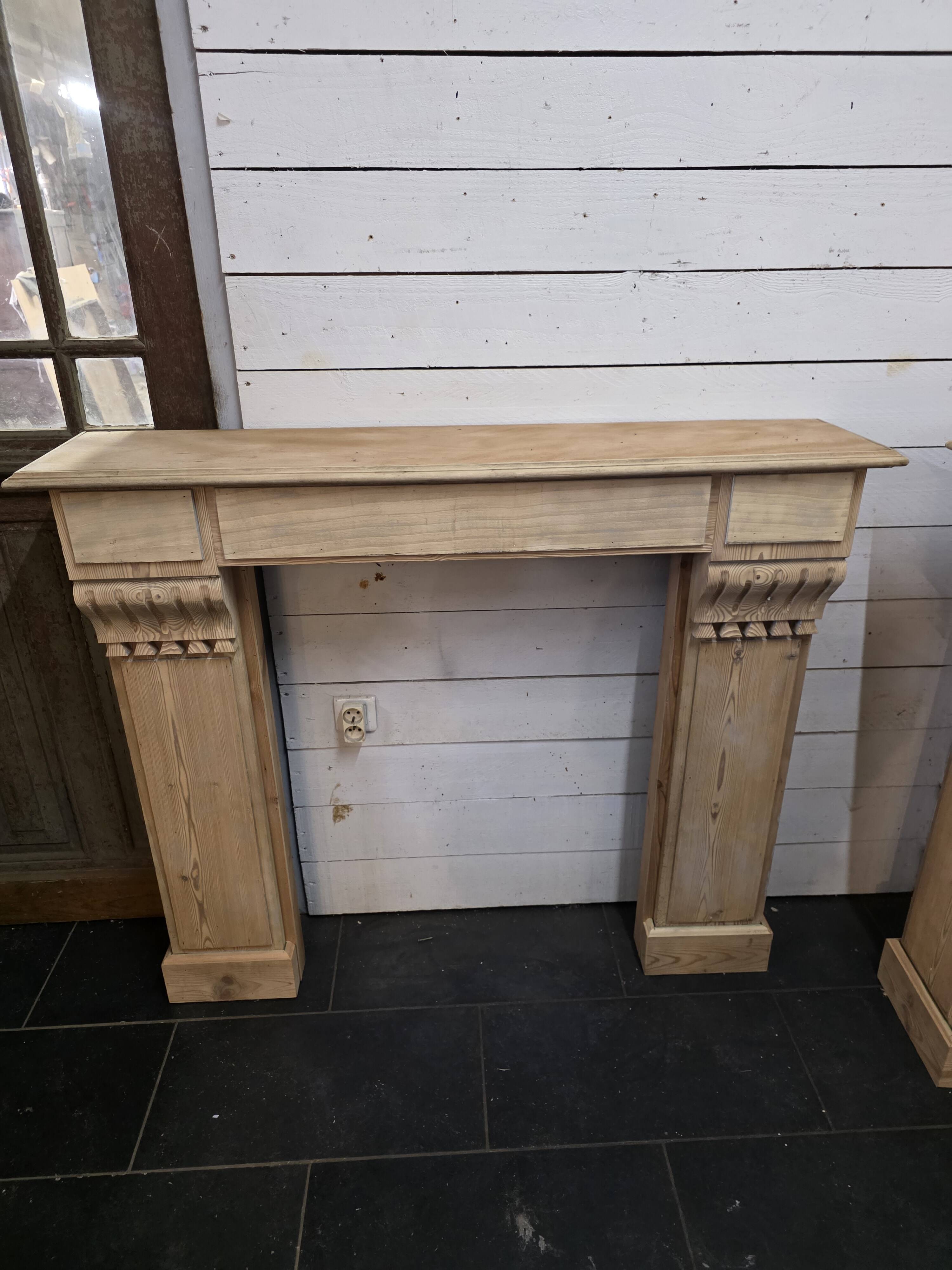 Wooden fireplace