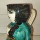 Vintage figurative pitcher in glazed terracotta – Female character