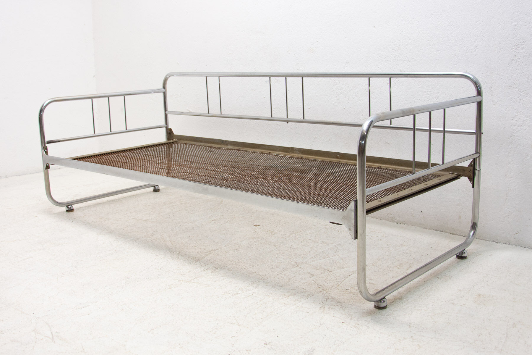 Canapé Bauhaus en acier tubulaire, années 1930, bohême