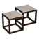 Rare 1970s cubic wenge & marble side tables by Claus Bonderup & Torsten Thorup
