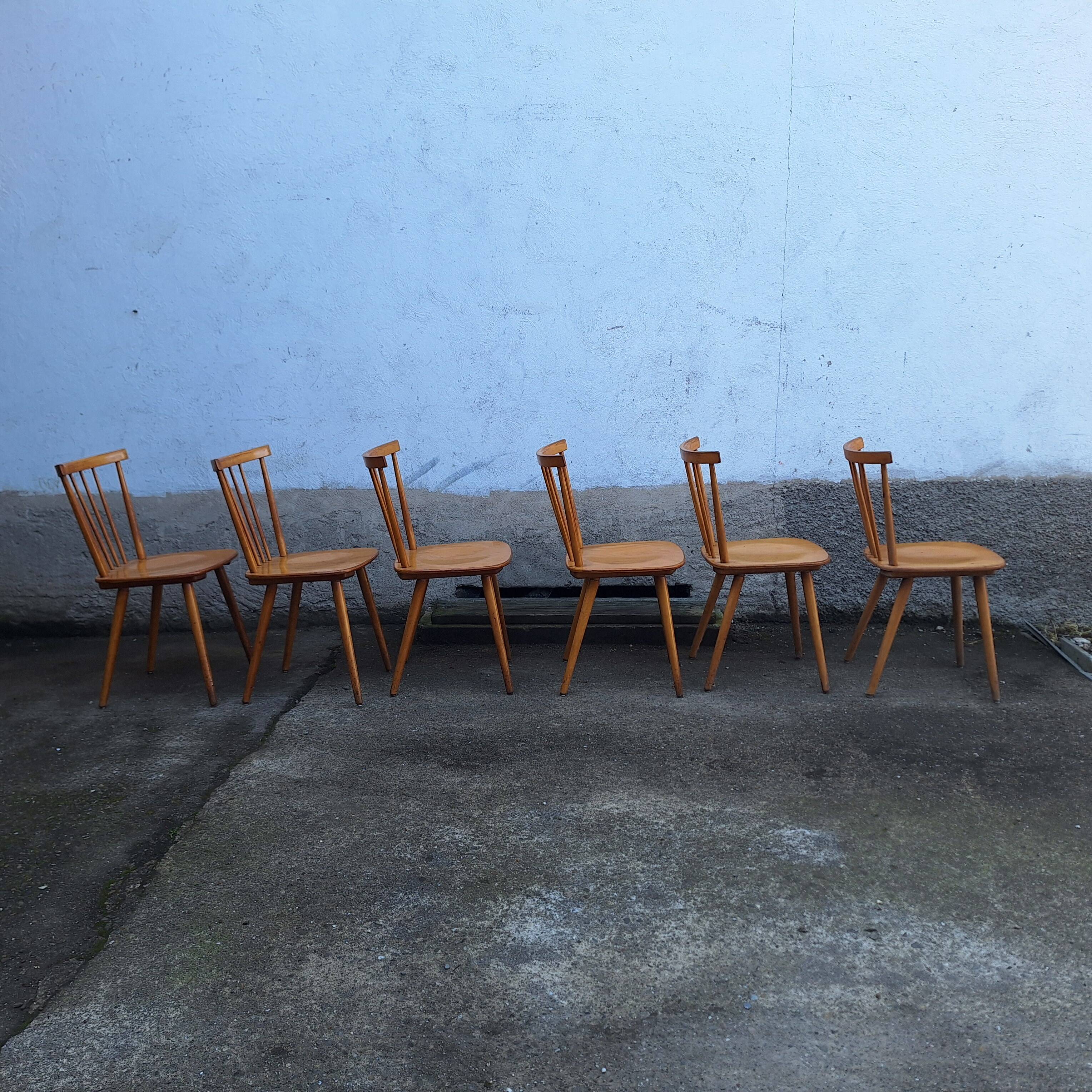 Bistro chair with bars from the 60s and 70s