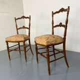 Chaises Antiques en Palissandre, France, 1890s, Set de 2