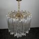 Brass and Murano chandelier by Venini by Novaresi