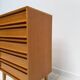 1960s vintage mid-century oak tallboy chest of drawers