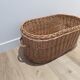 Vintage wicker rattan laundry basket